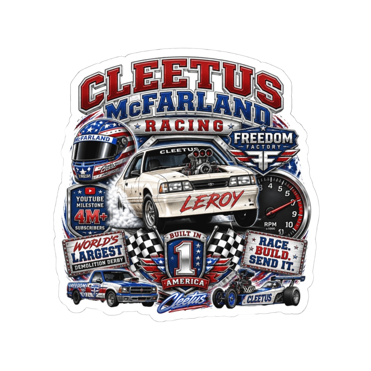Cleetus McFarland "Leroy," Sticker