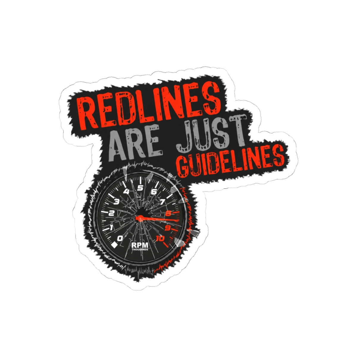 JH's Diesel Red Lines Sticker